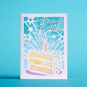 Birthday Sprinkles Cake Slice: Loyaltylulu Moments? Card