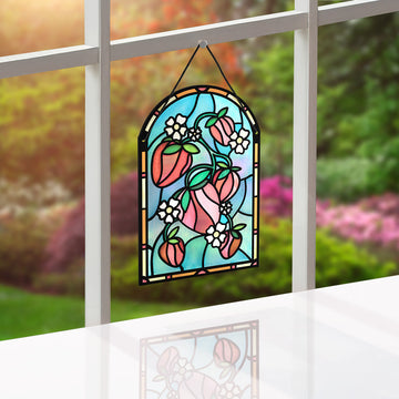 Berry Sweet Birthday Strawberries Suncatcher Card