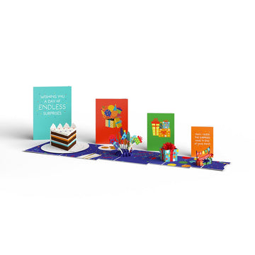 Happy Birthday Endless Surprises 4-in-1 Nesting Card