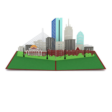 Boston Skyline Pop-Up Card