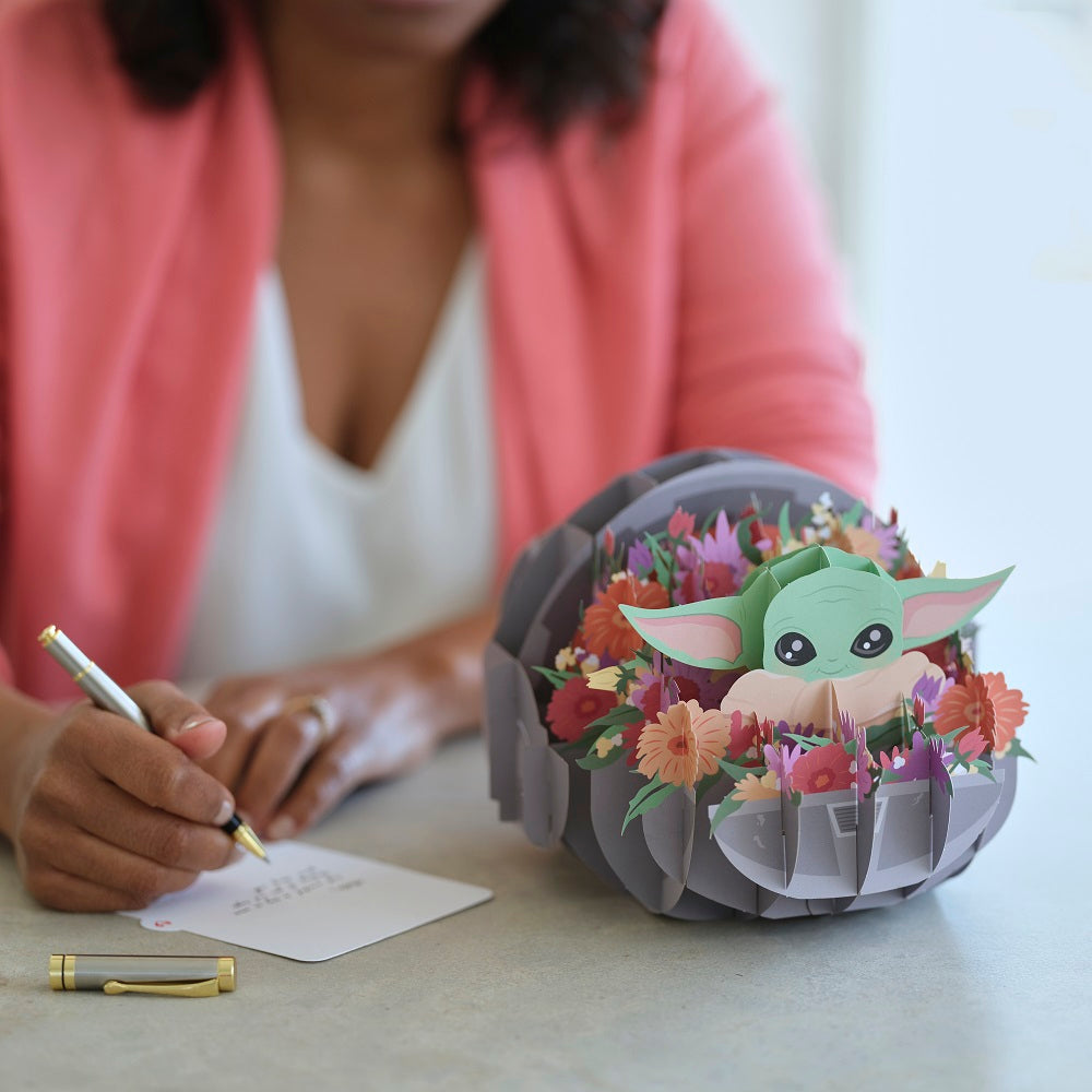 Star Wars? The Mandalorian? Floral Grogu? Giant Pop-Up Gift