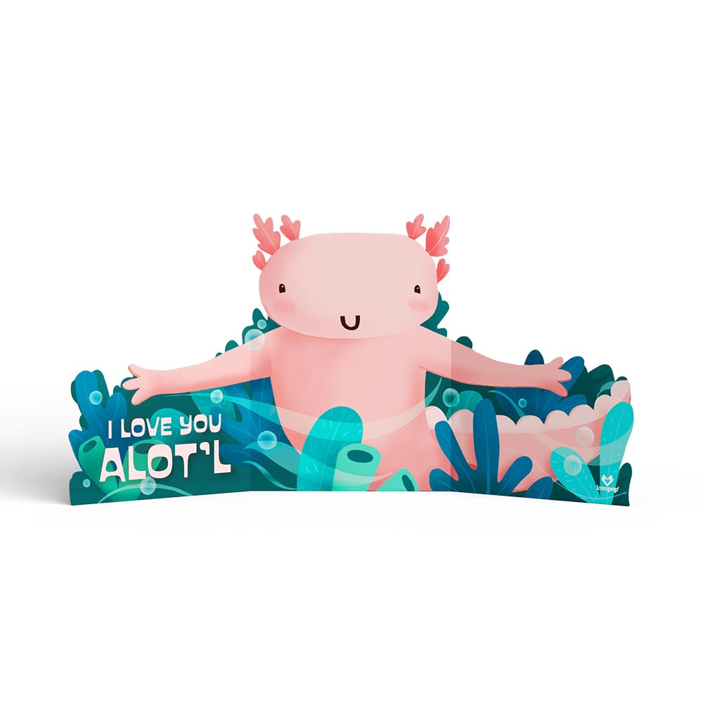 I Love You Alot¡¯l Valentine Tri-Fold Card