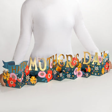 Vibrant Blooms Mother's Day Loooooong Card? (Expands to 2 feet)
