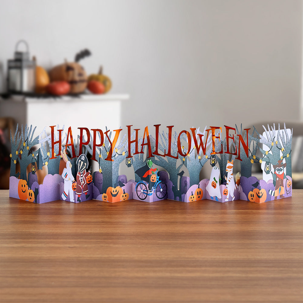 Happy Halloween Trick-or-Treat Loooooong Card? (Expands to 2 feet)