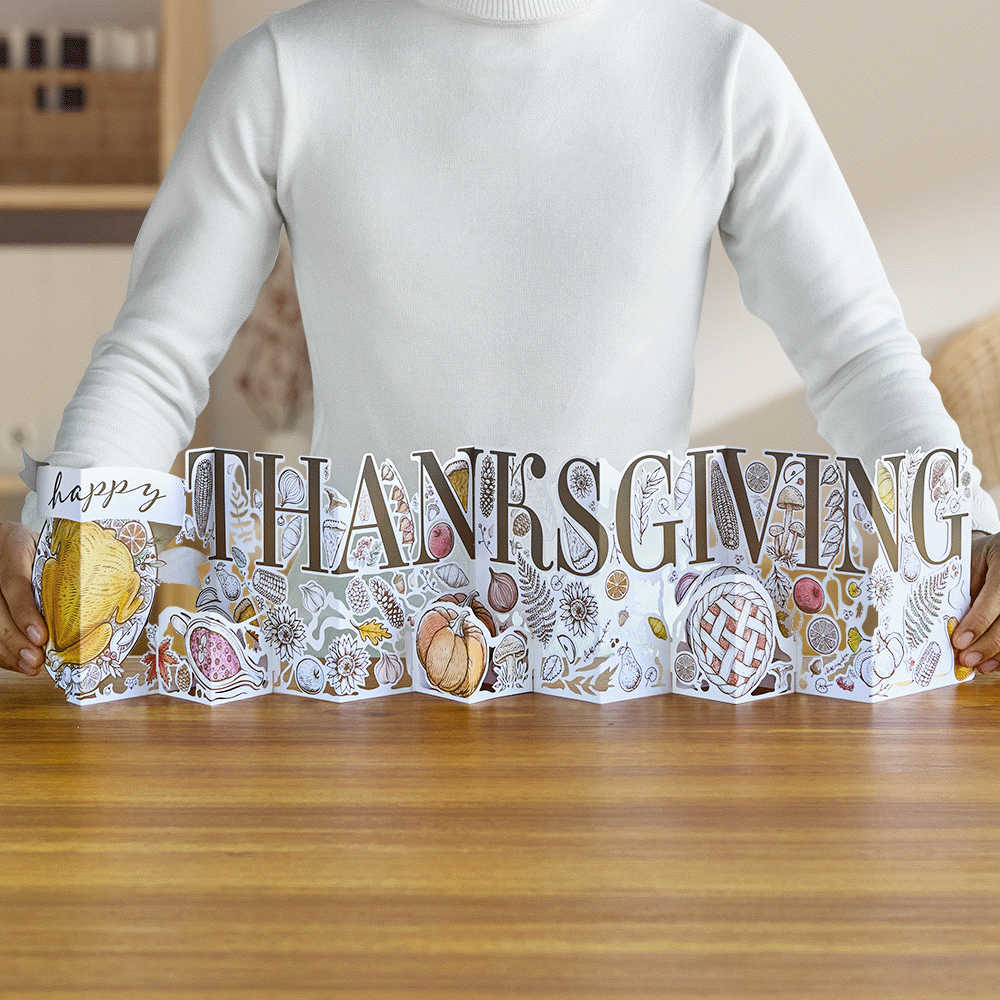 Happy Thanksgiving Loooooong Card? (Expands to 2 feet)