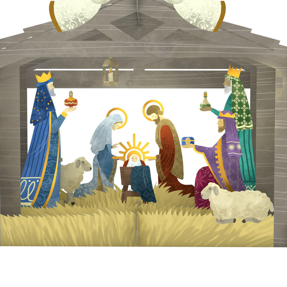 Decorative Nativity Scene Pop-Up Gift