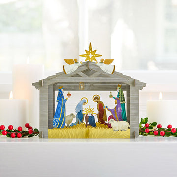 Decorative Nativity Scene Pop-Up Gift