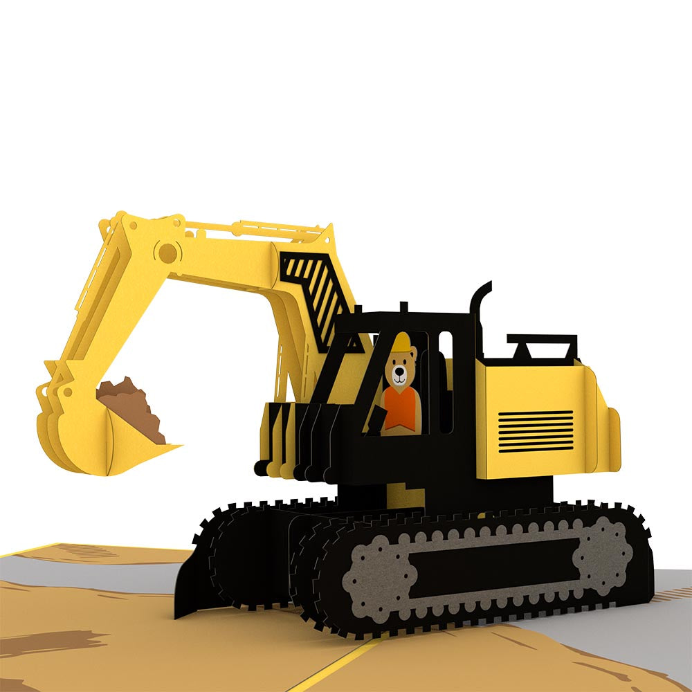 Excavator Pop-Up Card