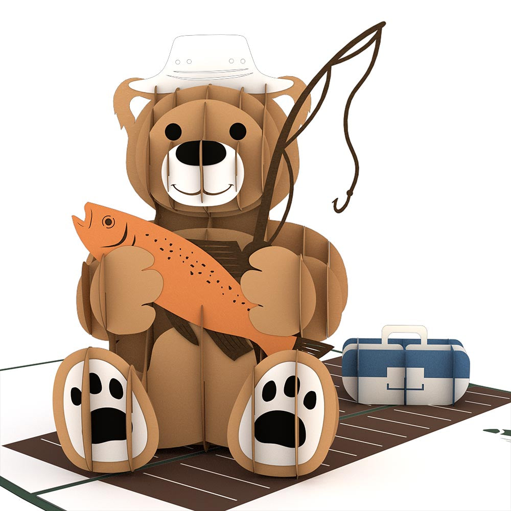 Fishing Bear Pop-Up Card