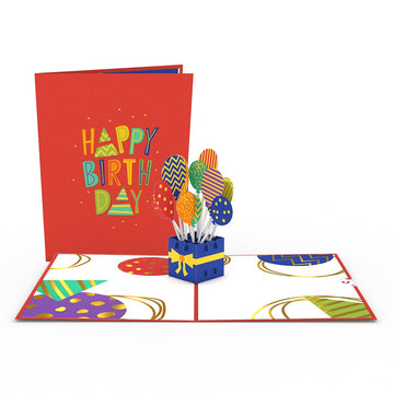 Happy Birthday Balloons pop-up card