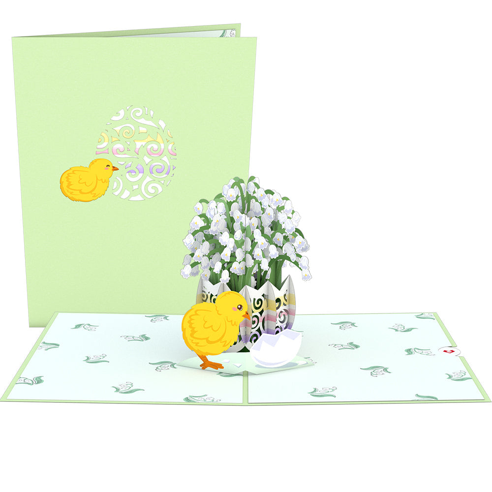 Easter Lily of the Valley Pop-Up Card