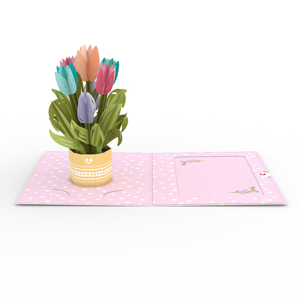 Mother's Day Tulips Card with Mini Bouquet