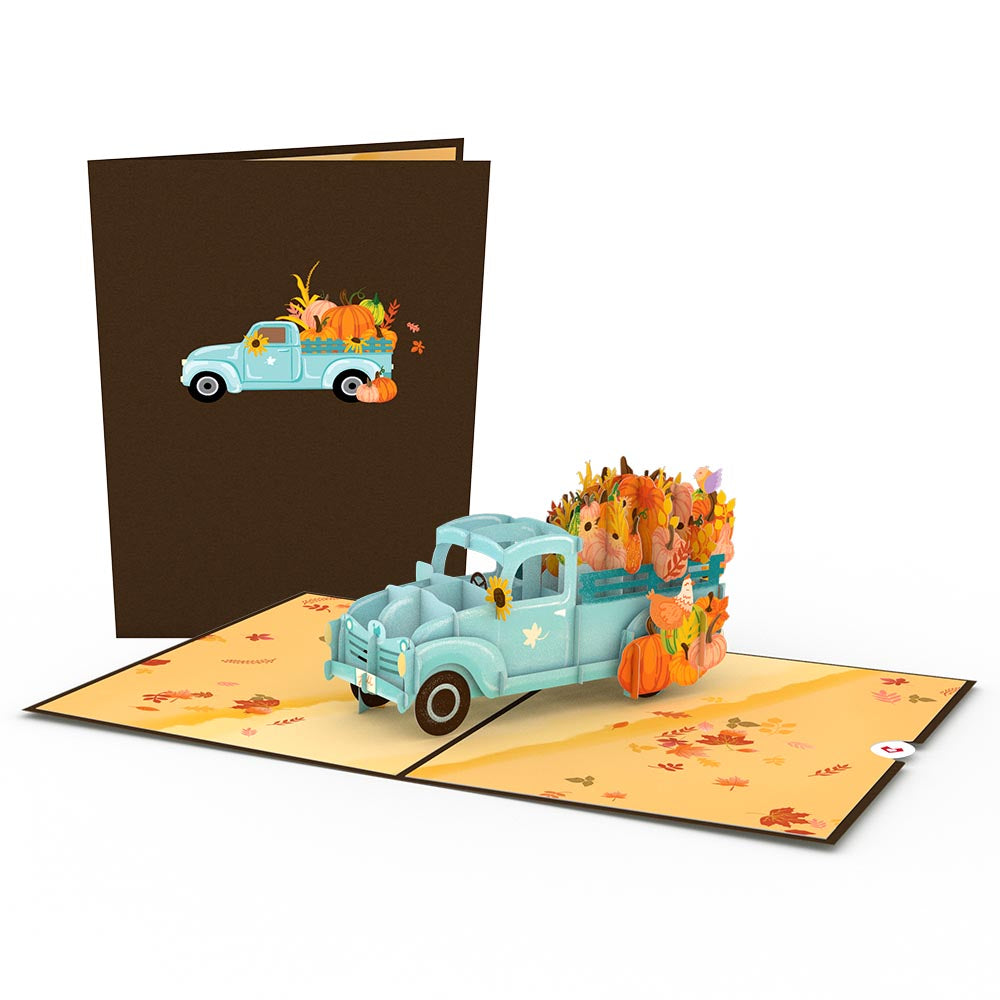 Blue Harvest Truck Pop-Up Card