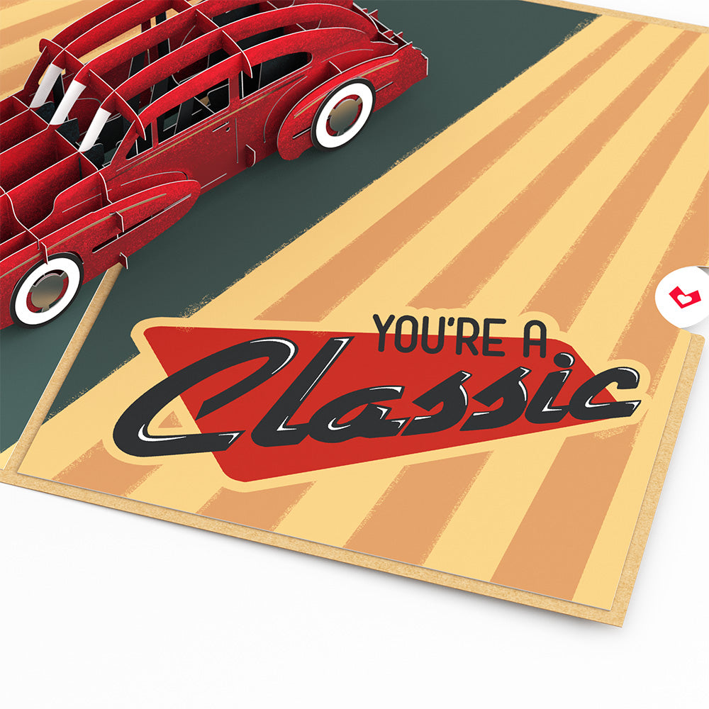 Happy Birthday Classic Car Pop-Up Card