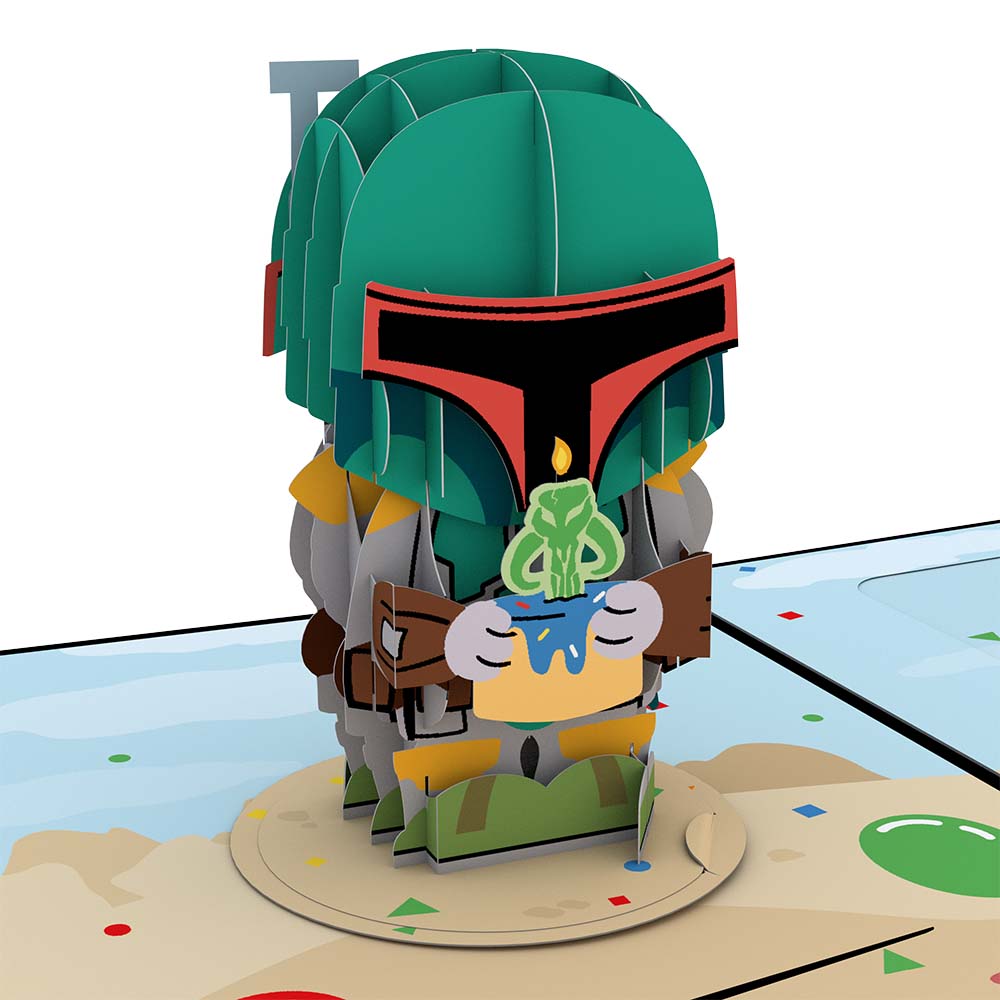 Star Wars? Boba Fett? Bounty-ful Birthday Card with Pop-Up Gift