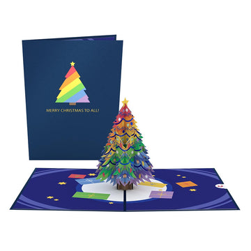 Rainbow Christmas Tree Pop-Up Card