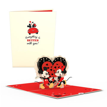 Disney's Mickey & Minnie Everything is Better with You Pop-Up Card