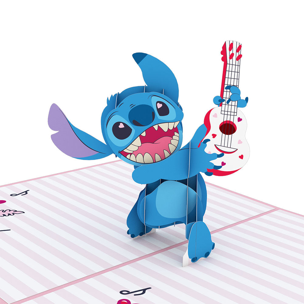 Disney's Stitch Rockin' Valentine Pop-Up Card