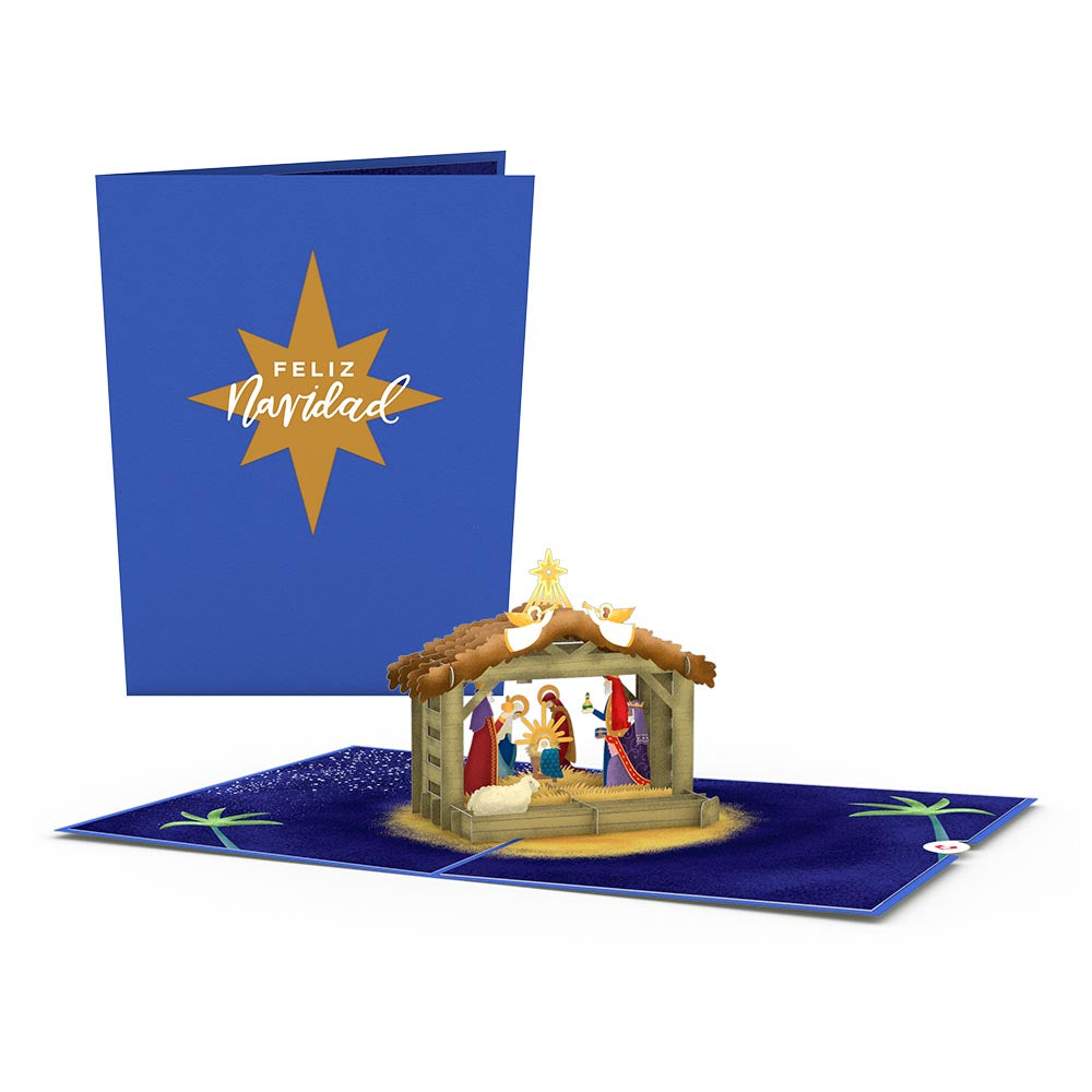 Feliz Navidad Nativity Pop-Up Card