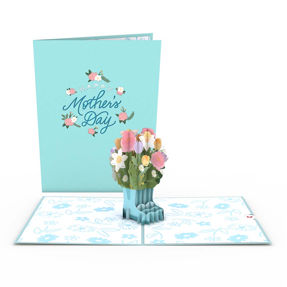 Mother¡¯s Day Gardening Boots Pop-Up Card