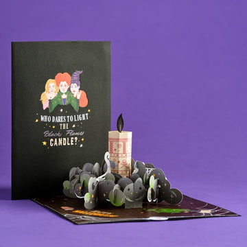 Disney Hocus Pocus Black Flame Candle Pop-Up Card