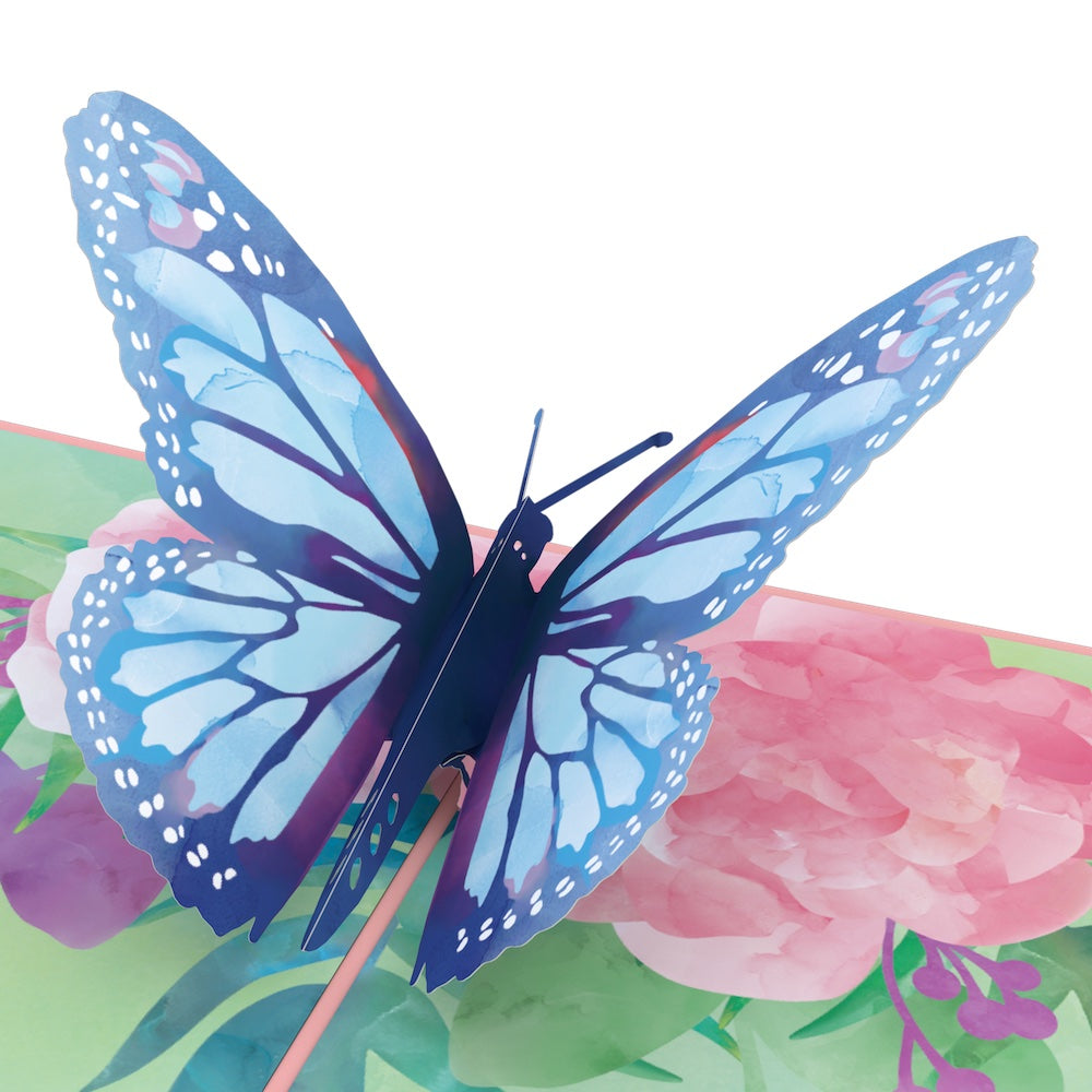 Birthday Blue Morpho Butterfly Pop-Up Card