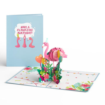 Flamazing Birthday Flamingo Pop-Up Card