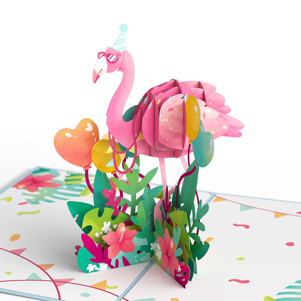 Flamazing Birthday Flamingo Pop-Up Card