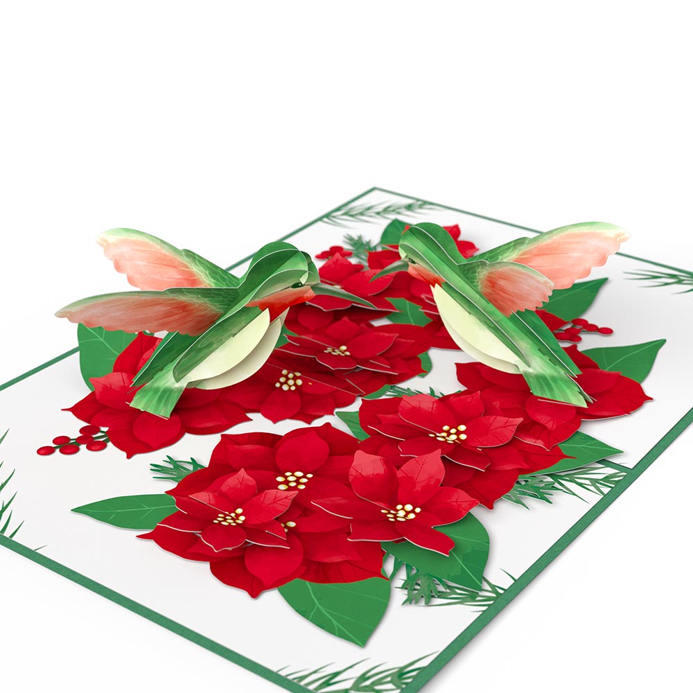 Christmas Hummingbirds Pop-Up Card