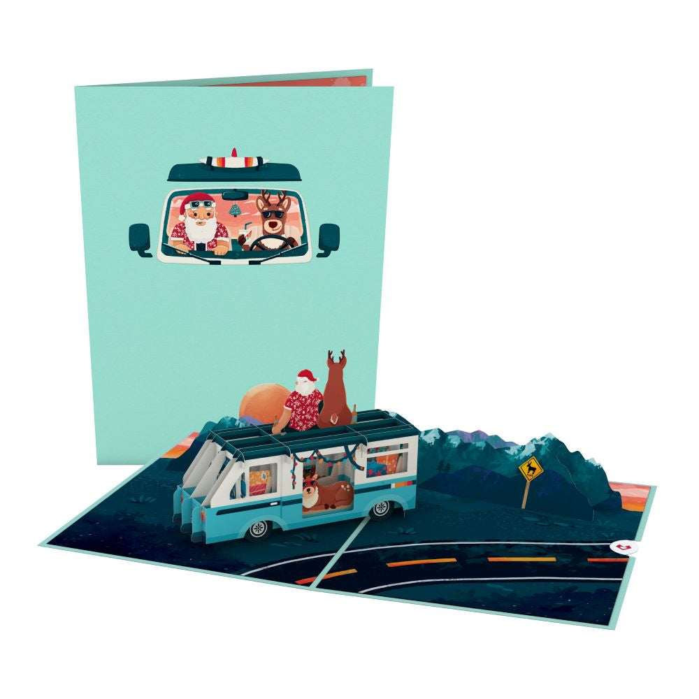 Wandering Santa Pop-Up Card