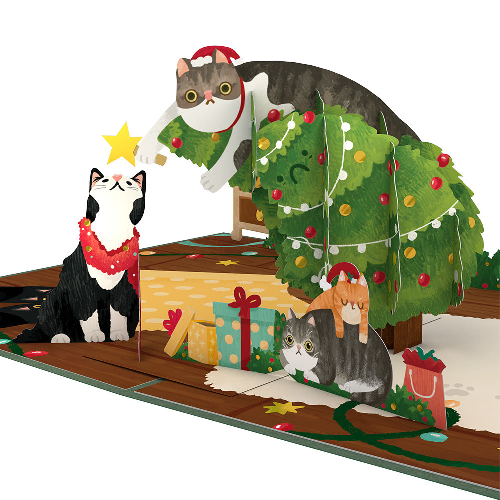 Meowy Little Christmas Cats Pop-Up Card