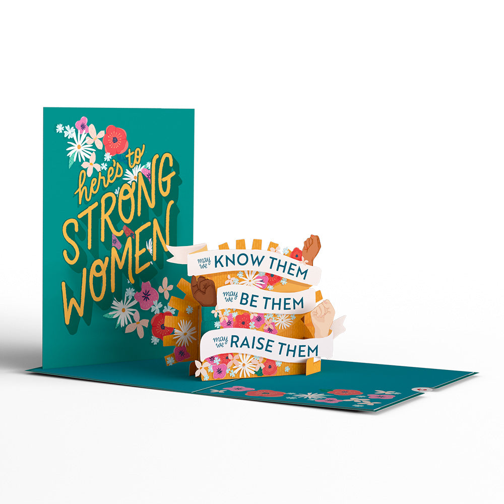 Here's to Strong Women Pop-Up Card
