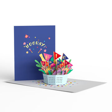 Big Congrats Flower Basket Paperpop Card?