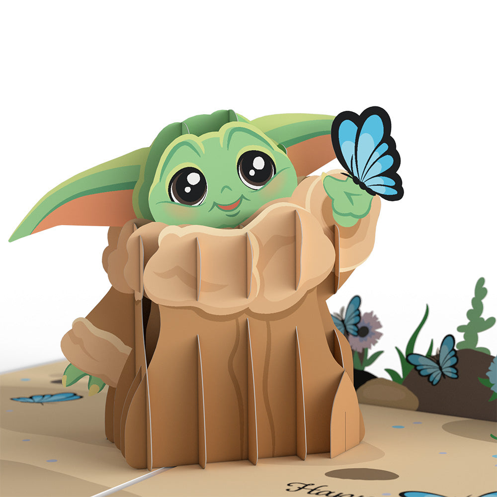 Star Wars? The Mandalorian? Grogu? Mother's Day Butterfly Pop-Up Card