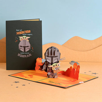 Star Wars? The Mandalorian? Beskar Father's Day Pop-Up Card