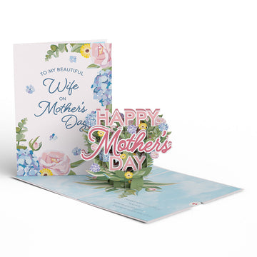 To My Wife Hydrangea Pop-Up Card