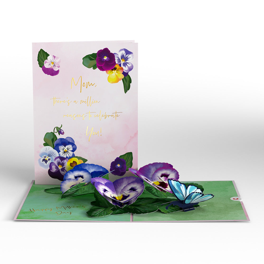 Mother¡¯s Day Pansies Pop-Up Card