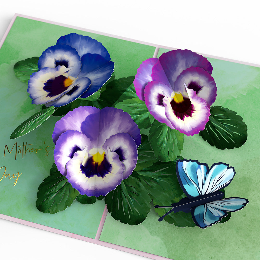 Mother¡¯s Day Pansies Pop-Up Card