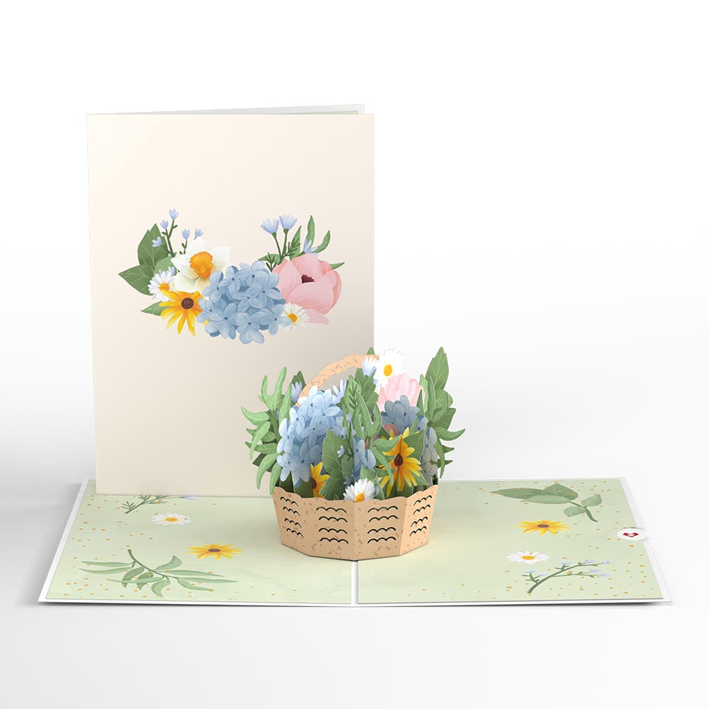 Hydrangea Basket Pop-Up Card