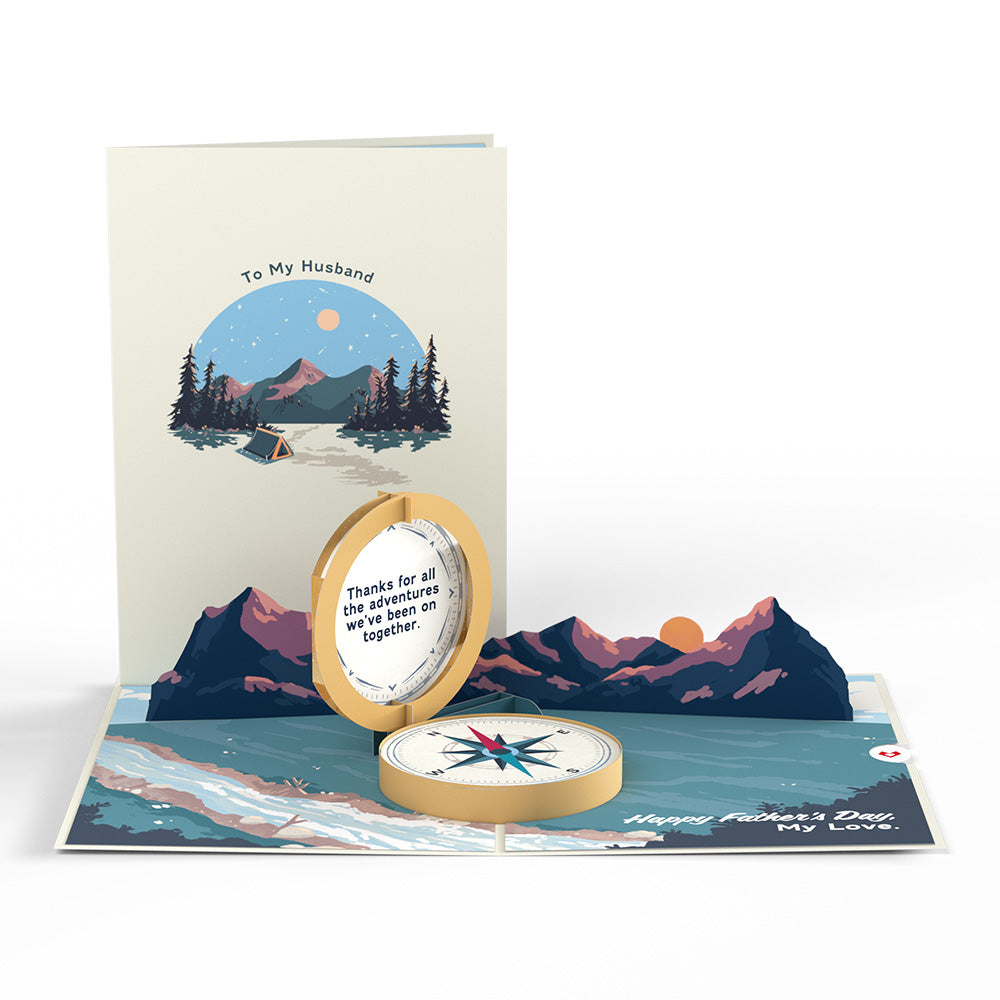 Husband Happy Father¡¯s Day Compass Pop-Up Card