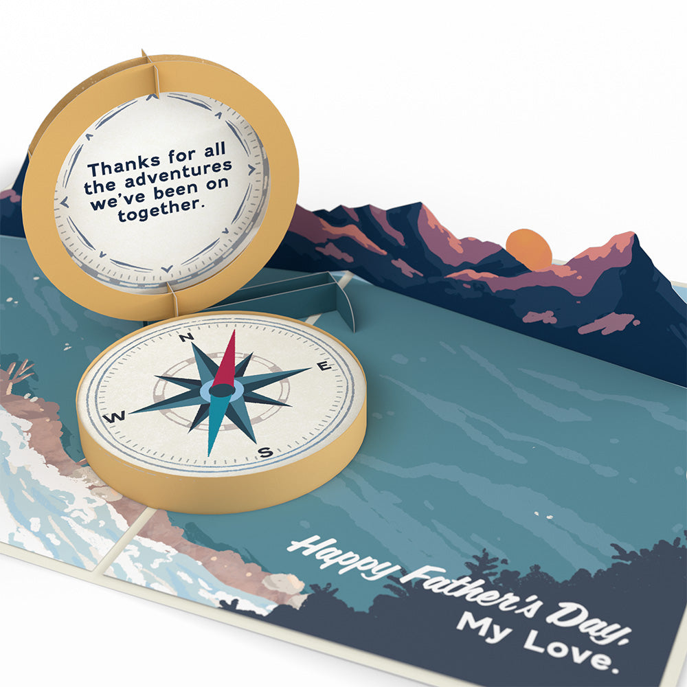Husband Happy Father¡¯s Day Compass Pop-Up Card