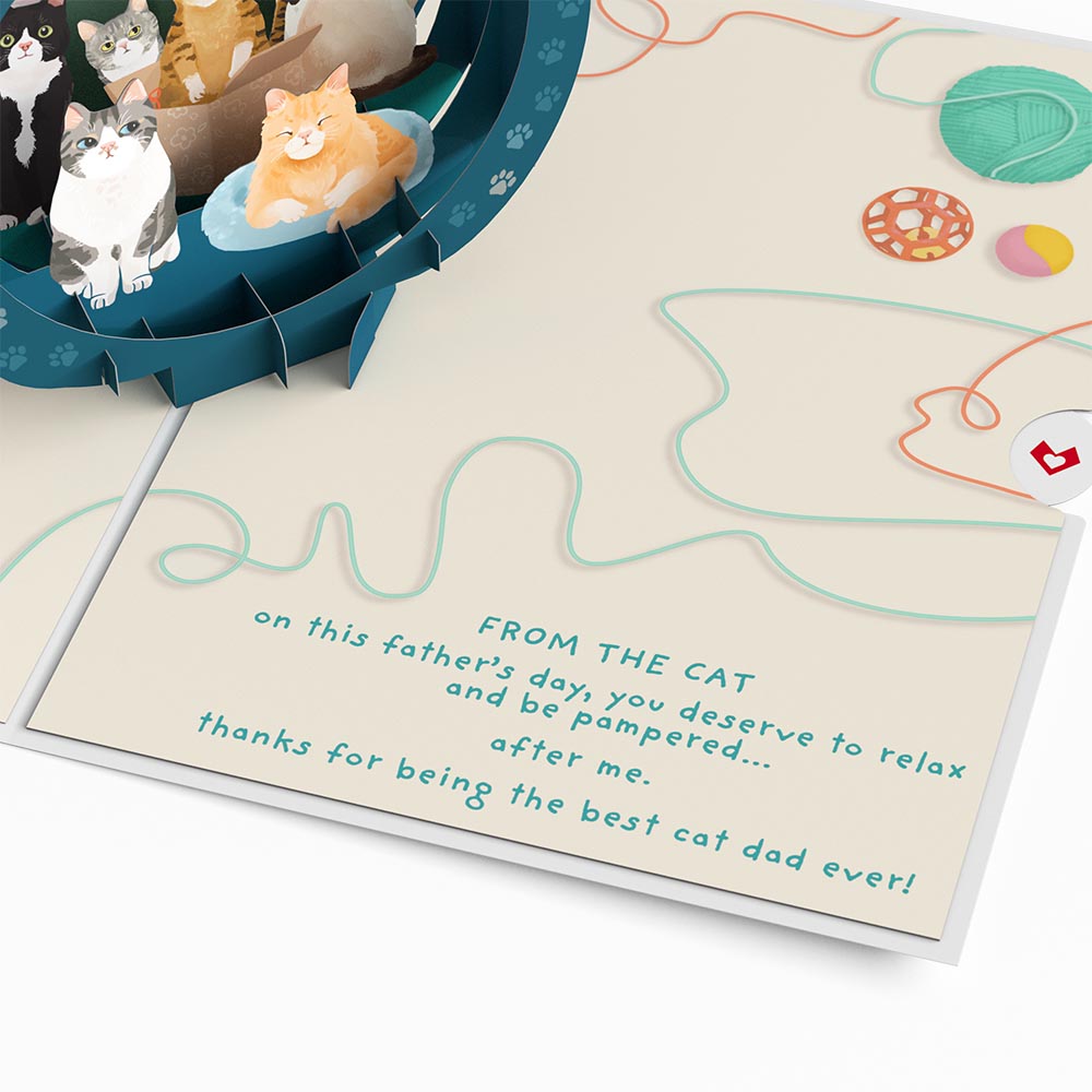 Cat Dad Father's Day Pop-Up Card