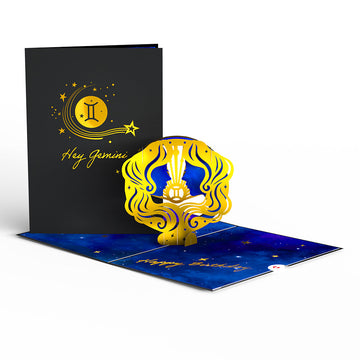 Gemini Zodiac Birthday Pop-Up Card