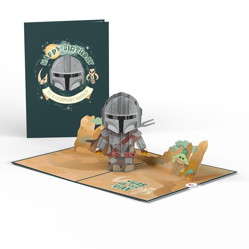 Star Wars? The Mandalorian? Legendary Warrior Birthday Pop-Up Card