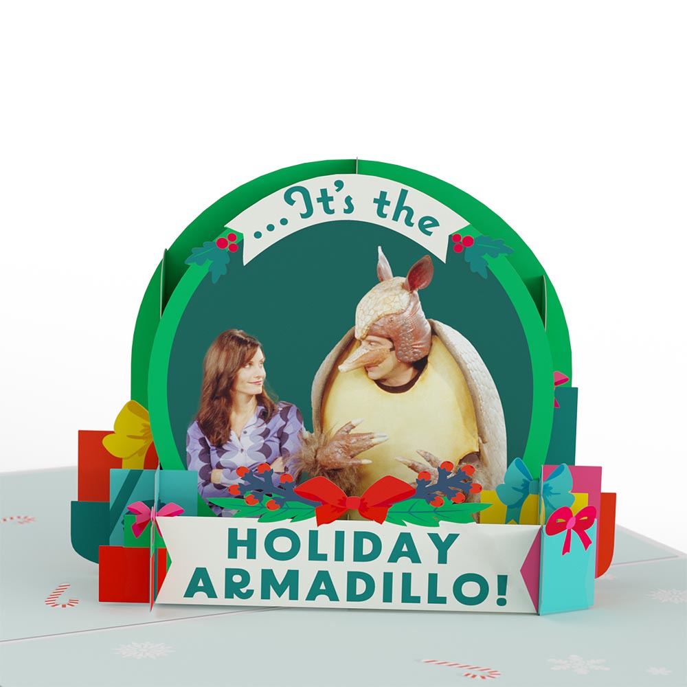 Friends Holiday Armadillo Pop-Up Card