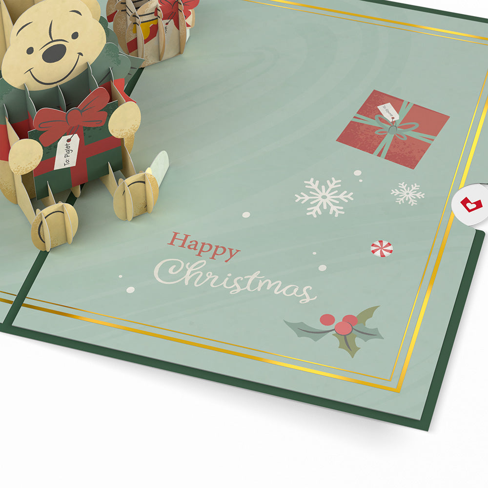 Disney's Winnie The Pooh Merry & Bright Christmas Pop-Up Card