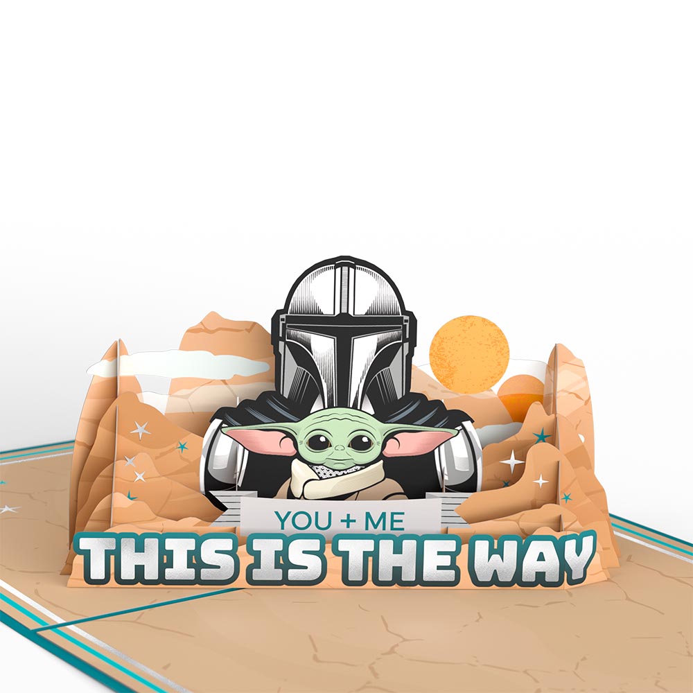 Star Wars? The Mandalorian? You + Me Pop-Up Card
