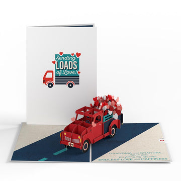 Grandma and Grandpa Truckloads of Love Pop-Up Card