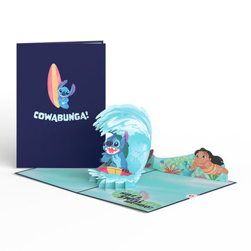 Disney's Stitch Cowabunga Birthday Pop-Up Card