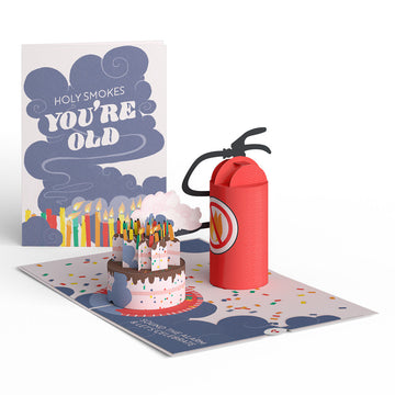 Holy Smokes You're Old Birthday Pop-Up Card